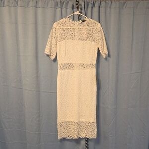 Nordstrom Lace Midi Dress in Cream